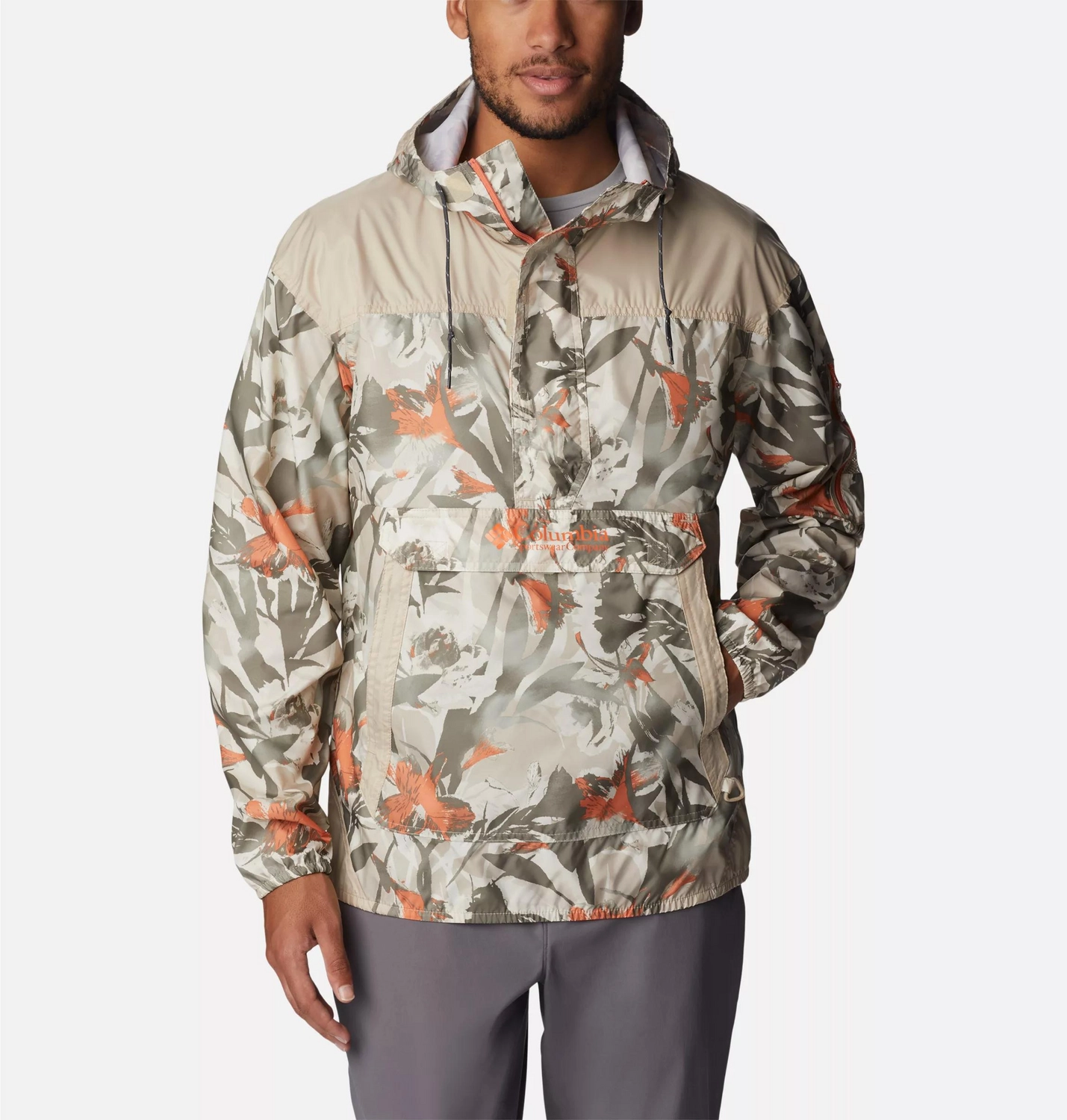 Jas Columbia Men Challenger Windbreaker Anct Fssl Floricult
