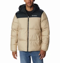 Jas Men Columbia Puffect Hooded Jacket Ancient Fossil
