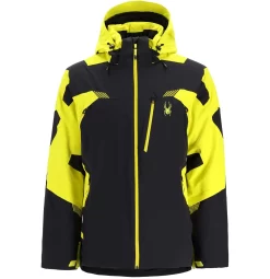 Ski Jas Spyder Men Leader Black Citron
