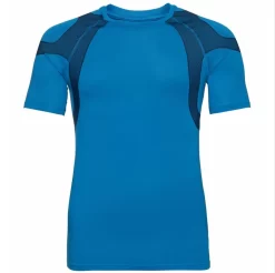 Sportshirt Odlo Men Crew Neck S/S Active Spine Indigo Bunting