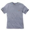 T-Shirt Carhartt Men Workwear Pocket S/S Heather Grey -ontdek een breed assortiment van outdoor kleding 1 EU 103296 034 F