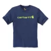 T-Shirt Carhartt Men Core Logo S/S Deep Blue Indigo -ontdek een breed assortiment van outdoor kleding 1 EU 103361 413 F