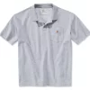 Polo Carhartt Men Work Pocket S/S Heather Grey -ontdek een breed assortiment van outdoor kleding 1 EU K570 HGY F