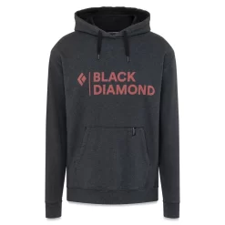 Trui Black Diamond Men Stacked Logo Hoody Black Heather