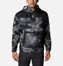 Jas Columbia Men Challenger Windbreaker Black Mod Camo