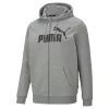 Vest Puma Men Essentials Big Logo Full Zip Hoodie Grey -ontdek een breed assortiment van outdoor kleding 1 pumapum 586698 03imagefront