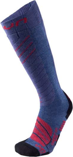 Skisok UYN Men Comfort Fit Jeans Melange Red