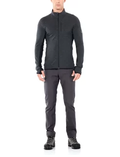 Vest Icebreaker Men Descender LS Zip Jet Heather Black -ontdek een breed assortiment van outdoor kleding 104853A01 4