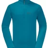 Trui Jack Wolfskin Men Baiselberg Half Zip Everest Blue -ontdek een breed assortiment van outdoor kleding 1710571 1284 a020