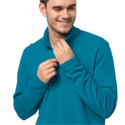 Trui Jack Wolfskin Men Baiselberg Half Zip Everest Blue -ontdek een breed assortiment van outdoor kleding 1710571 1284 m005