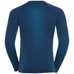 Ondershirt Odlo Men BL Top Crew Neck LS Performance Warm Eco Estate Blue Atomic Blue -ontdek een breed assortiment van outdoor kleding 196192 20776 2
