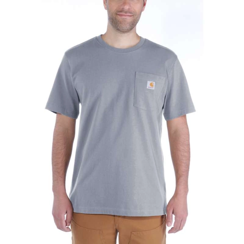 T-Shirt Carhartt Men Workwear Pocket S/S Heather Grey 4 T-Shirt Carhartt Men Workwear Pocket S/S Heather Grey - Afbeelding 2