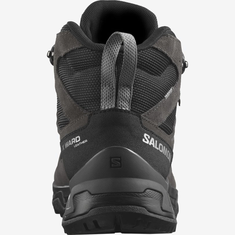 Wandelschoen Salomon Men X Ward Leather Mid GTX Phantom Black Magnet 4 Wandelschoen Salomon Men X Ward Leather Mid GTX Phantom Black Magnet - Afbeelding 2