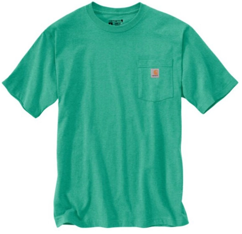 T-Shirt Carhartt Men K87 Pocket Sea Green Heather 3 T-Shirt Carhartt Men K87 Pocket Sea Green Heather