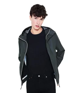 Regenjas Hunter Men Original Lightweight Rubberised Bomber Dark Olive -ontdek een breed assortiment van outdoor kleding 20180801091809 MODEL AW18 ORG MRO4190WAP DOV 3