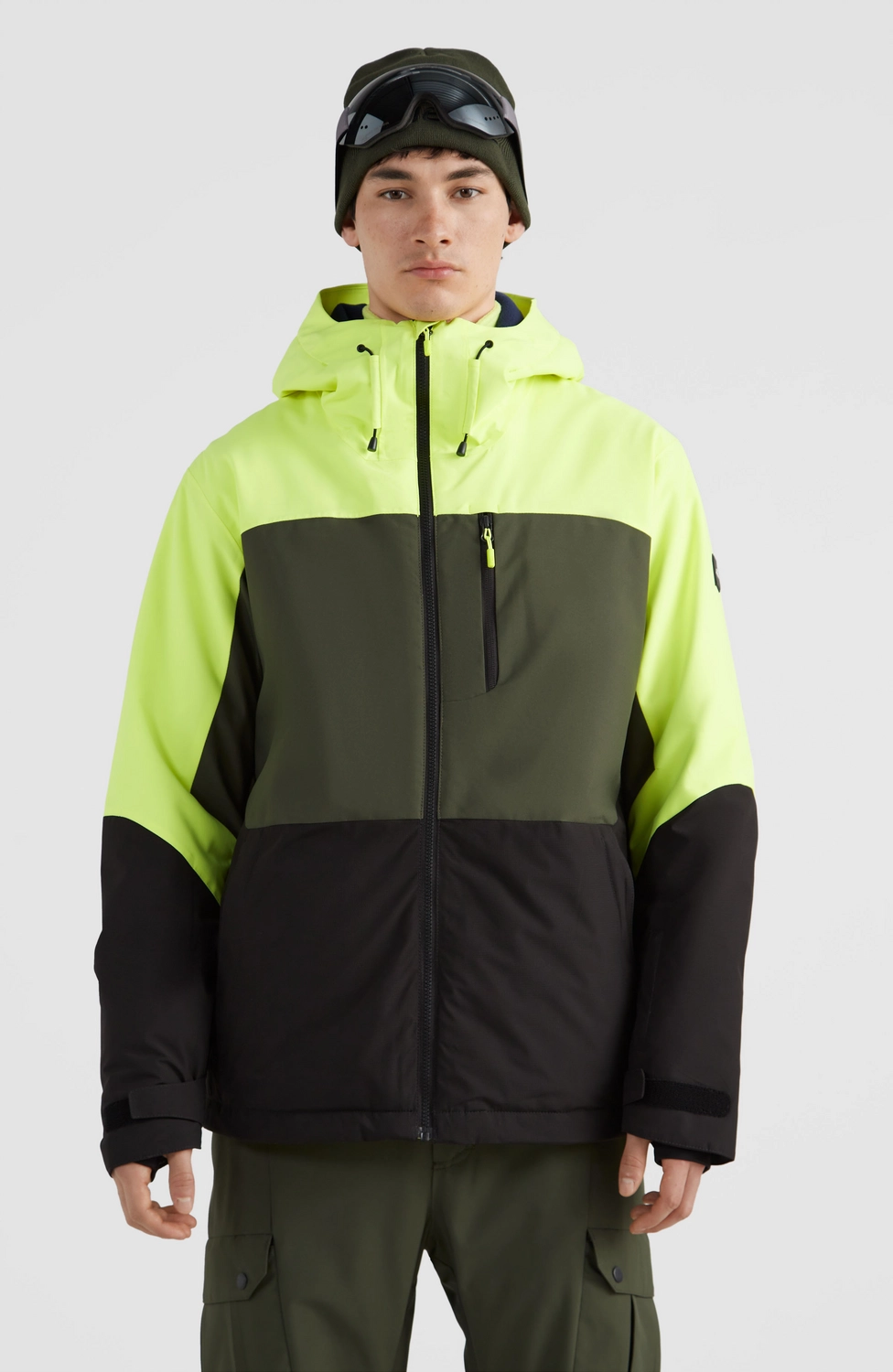 ONeill Ski Jas O'Neill Men Carbon Jacket Pyranine Yellow Colour Block 5 ONeill Ski Jas O'Neill Men Carbon Jacket Pyranine Yellow Colour Block - Afbeelding 3