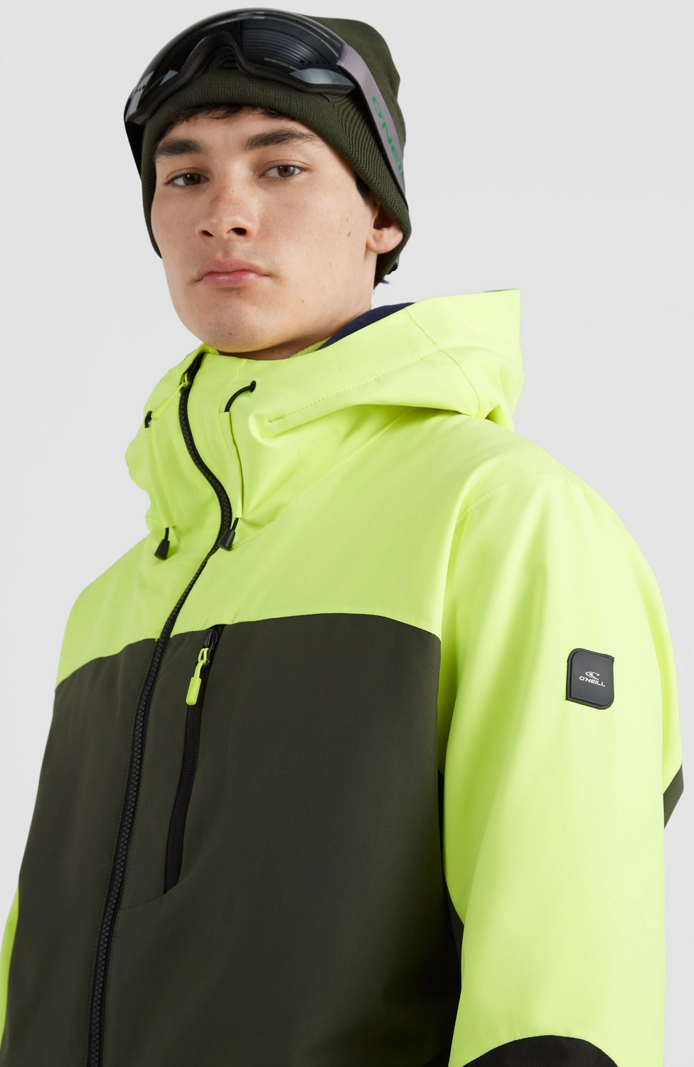 ONeill Ski Jas O'Neill Men Carbon Jacket Pyranine Yellow Colour Block 8 ONeill Ski Jas O'Neill Men Carbon Jacket Pyranine Yellow Colour Block - Afbeelding 6