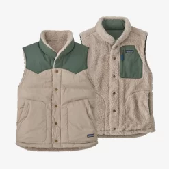 Bodywarmer Patagonia Men Reversible Bivy Down Vest Oar Tan