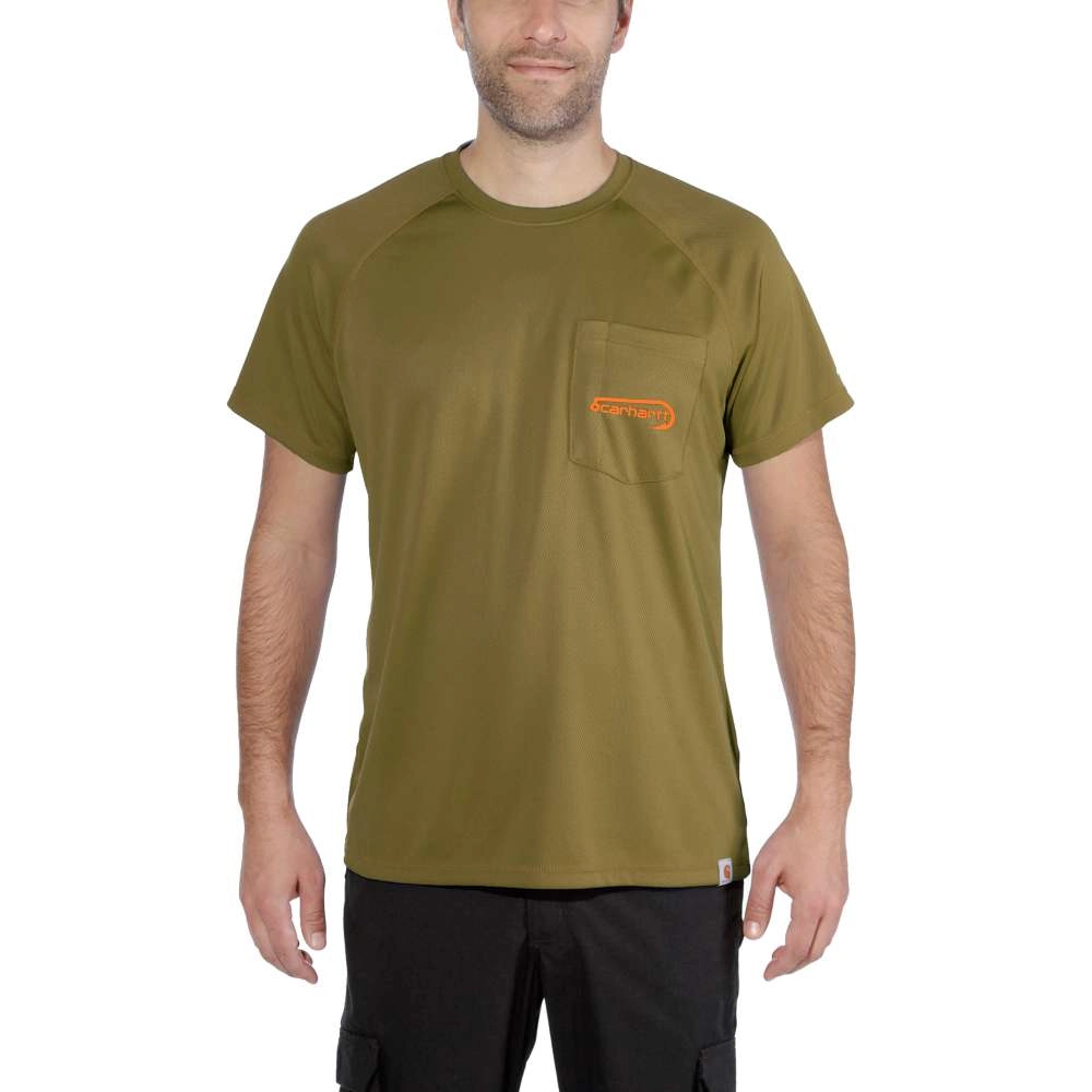 T-Shirt Carhartt Men Fishing S/S Fir Green 5 T-Shirt Carhartt Men Fishing S/S Fir Green - Afbeelding 3