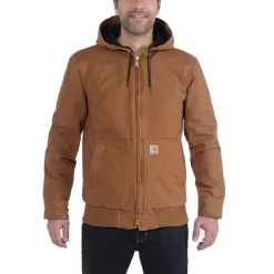 Jas Carhartt Men Duck Active Jacket Carhartt Brown -ontdek een breed assortiment van outdoor kleding 3 EU 104050 BRN