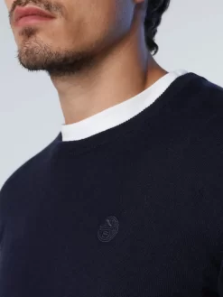 Trui North Sails Men Crewneck 12GG Cotton Navy Blue -ontdek een breed assortiment van outdoor kleding 3 hi res 699500 0802 det2 750x