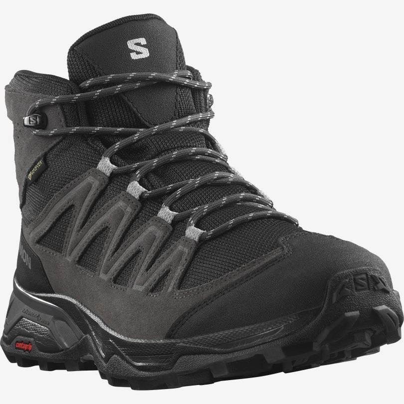 Wandelschoen Salomon Men X Ward Leather Mid GTX Phantom Black Magnet 5 Wandelschoen Salomon Men X Ward Leather Mid GTX Phantom Black Magnet - Afbeelding 3