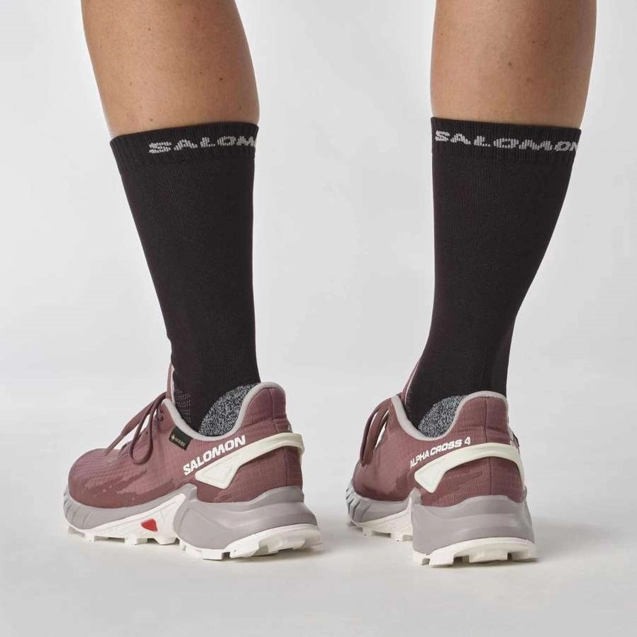 Trailrunning Schoen Salomon Women Alphacross 4 GTX Wild Ginger Ashes Of Roses White 5 Trailrunning Schoen Salomon Women Alphacross 4 GTX Wild Ginger Ashes Of Roses White - Afbeelding 3