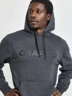 Trui Craft Men Core Craft Hood Dk Grey Melange -ontdek een breed assortiment van outdoor kleding 4 1910677 975000 CORE20Craft20hood20M Closeup3