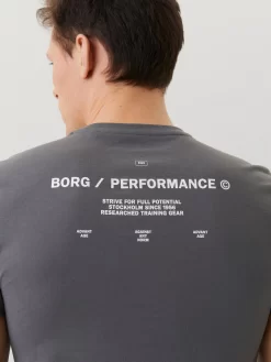 Bjorn Borg Sportshirt Björn Borg Men Training Tee STHLM Grey Shade -ontdek een breed assortiment van outdoor kleding 4 2121 1091 92141 3201