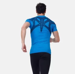 Sportshirt Odlo Men Crew Neck S/S Active Spine Indigo Bunting -ontdek een breed assortiment van outdoor kleding 4 313272 20865 2