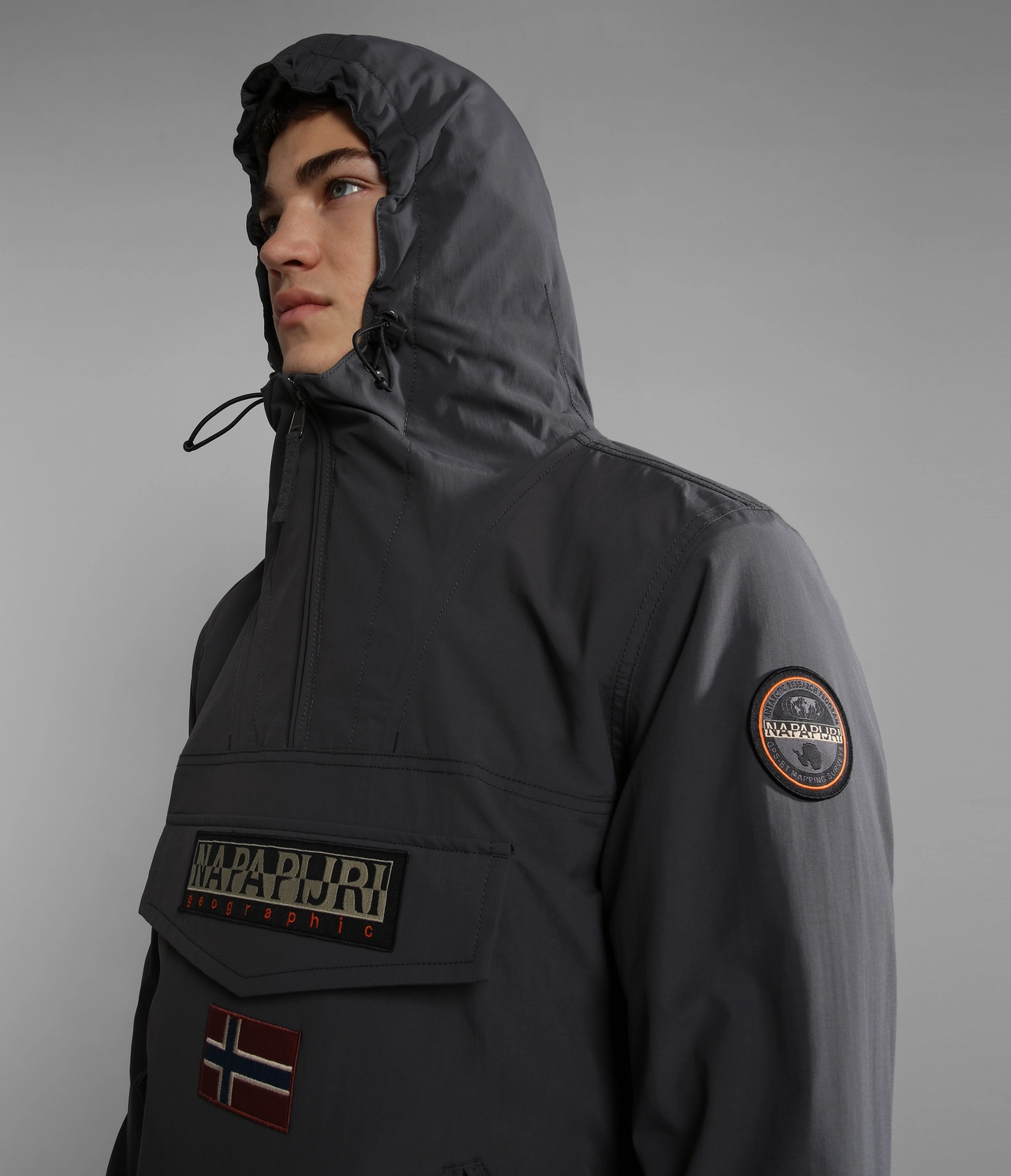 Jas Napapijri Men Rainforest Summer Pocket 3 Dark Grey Solid 6 Jas Napapijri Men Rainforest Summer Pocket 3 Dark Grey Solid - Afbeelding 4