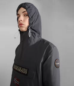 Jas Napapijri Men Rainforest Pocket 2 Dark Grey Solid -ontdek een breed assortiment van outdoor kleding 4 NA4GMDH98 ALT3