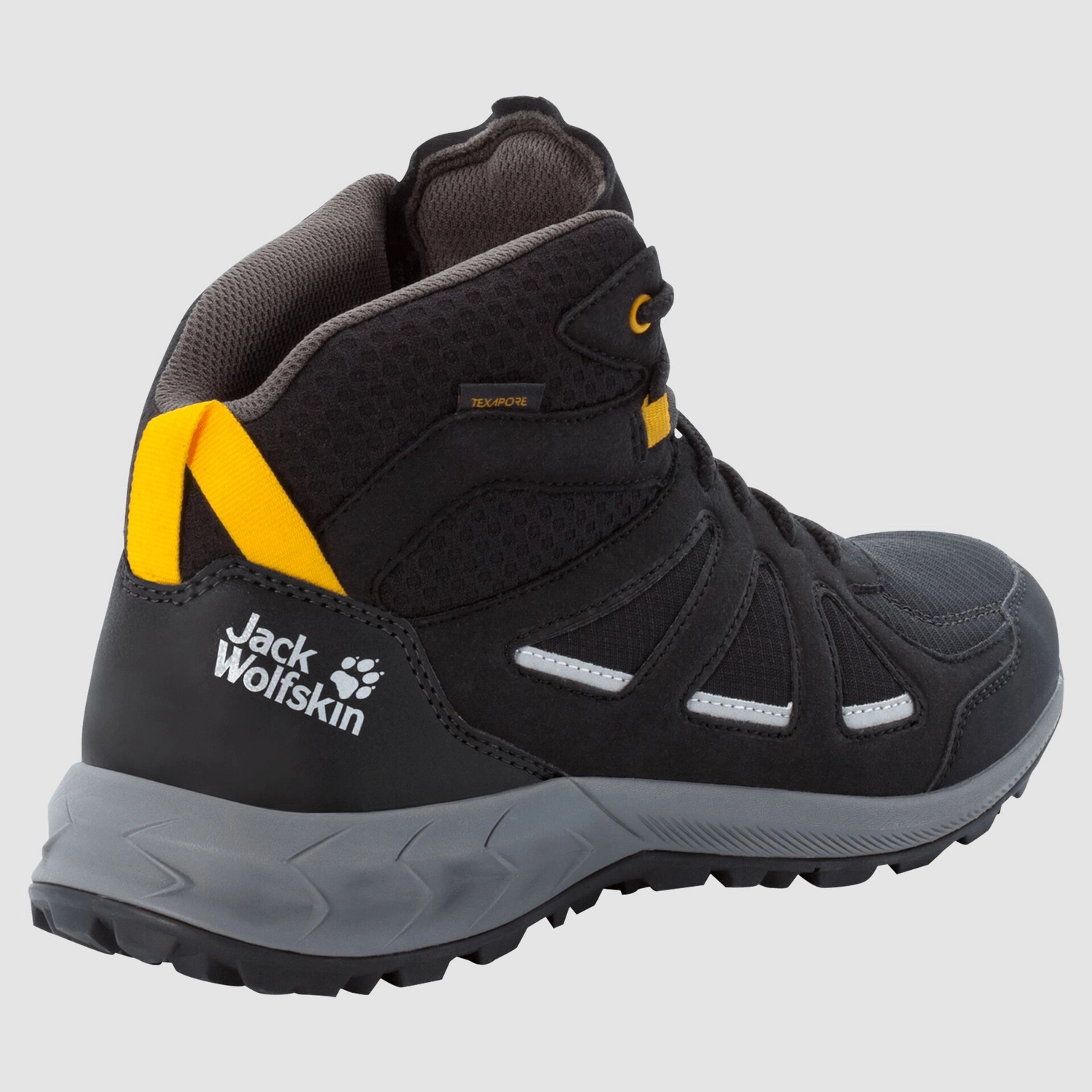 Wandelschoen Jack Wolfskin Men Woodland 2 Texapore Mid Black Burly Yellow XT 5 Wandelschoen Jack Wolfskin Men Woodland 2 Texapore Mid Black Burly Yellow XT - Afbeelding 3