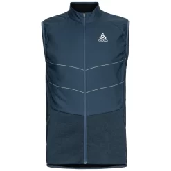 Hardloopvest Odlo Men Vest Run Easy S-Thermic Blue Wing Teal