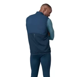 Hardloopvest Odlo Men Vest Run Easy S-Thermic Blue Wing Teal -ontdek een breed assortiment van outdoor kleding 467020