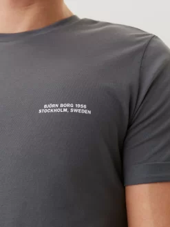 Bjorn Borg Sportshirt Björn Borg Men Training Tee STHLM Grey Shade -ontdek een breed assortiment van outdoor kleding 5 2121 1091 92141 4