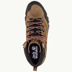Wandelschoen Jack Wolfskin Men Rebellion Texapore Mid Brown Red -ontdek een breed assortiment van outdoor kleding 5 4051171 5346 05 f380 rebellion texapore mid m brown red 8