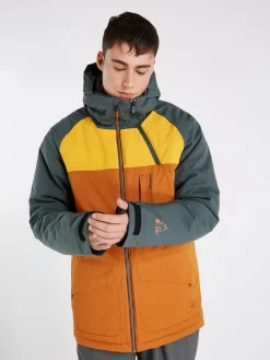 Ski Jas Protest Men Kingstong Umberorange -ontdek een breed assortiment van outdoor kleding 5 6710122 608 model front half 01 web