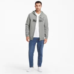 Vest Puma Men Essentials Big Logo Full Zip Hoodie Grey 11 Vest Puma Men Essentials Big Logo Full Zip Hoodie Grey -ontdek een breed assortiment van outdoor kleding 5 pumapum 586698 03modelshot03
