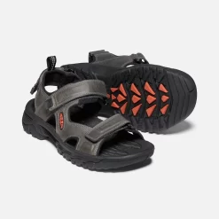 Sandaal Keen Men Targhee III Open Toe Sandal Grey Black -ontdek een breed assortiment van outdoor kleding 6 1022424 PPS PDP