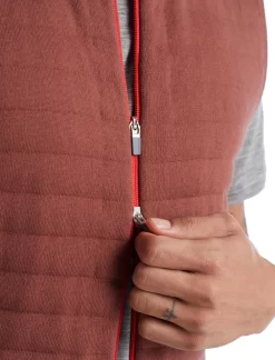 Bodywarmer Icebreaker Men ZoneKnit Insulated Vest Grape Lava -ontdek een breed assortiment van outdoor kleding 7 0A56FB383 7