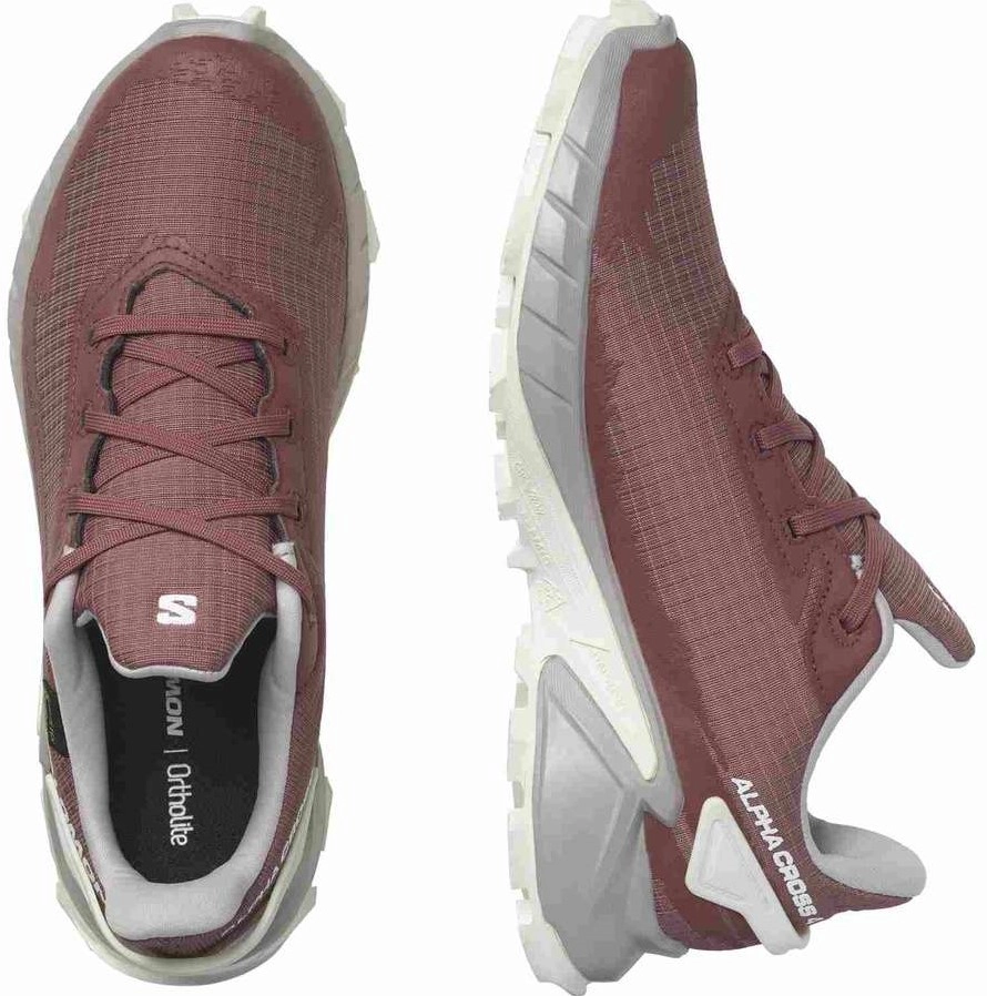 Trailrunning Schoen Salomon Women Alphacross 4 GTX Wild Ginger Ashes Of Roses White 9 Trailrunning Schoen Salomon Women Alphacross 4 GTX Wild Ginger Ashes Of Roses White - Afbeelding 7