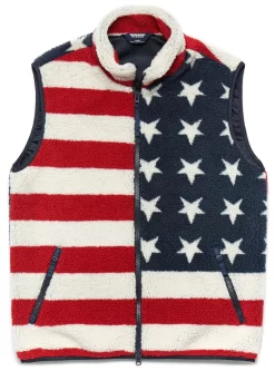 Bodywarmer Sebago Men 1946Flag White Red Blue