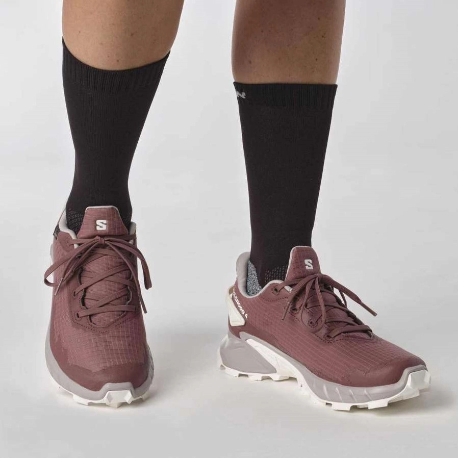Trailrunning Schoen Salomon Women Alphacross 4 GTX Wild Ginger Ashes Of Roses White 10 Trailrunning Schoen Salomon Women Alphacross 4 GTX Wild Ginger Ashes Of Roses White - Afbeelding 8