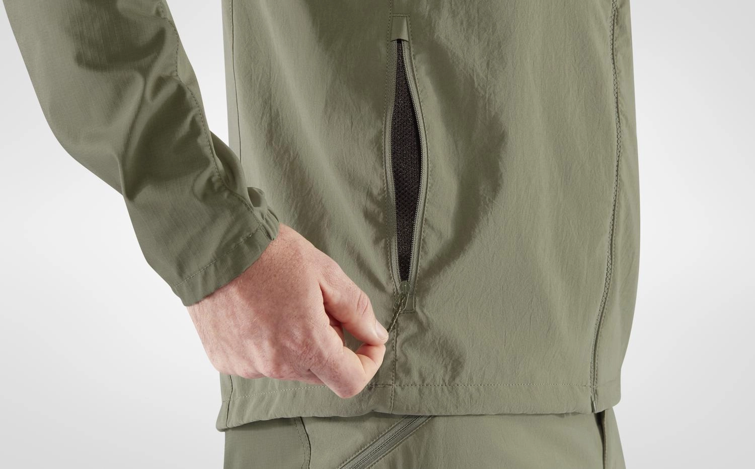 Jas Fjallraven Men Abisko Midsummer Jacket Savanna-Light Olive 10 Jas Fjallraven Men Abisko Midsummer Jacket Savanna-Light Olive - Afbeelding 8