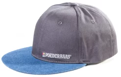 Pet Poederbaas Men Snapback Logo Donkergrijs Blauw