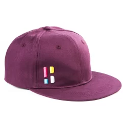 Pet Poederbaas Men Snapback Embleem Bordeauxrood