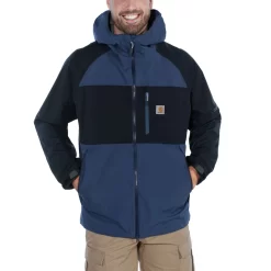 Jas Carhartt Men Force Hooded Jacket Dark Blue Navy -ontdek een breed assortiment van outdoor kleding EU 104245 492 C
