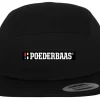 Pet Poederbaas Men 5 Panel Snapback Zwart