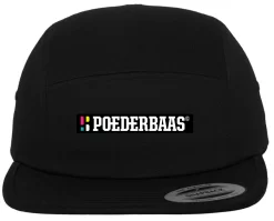 Pet Poederbaas Men 5 Panel Snapback Zwart